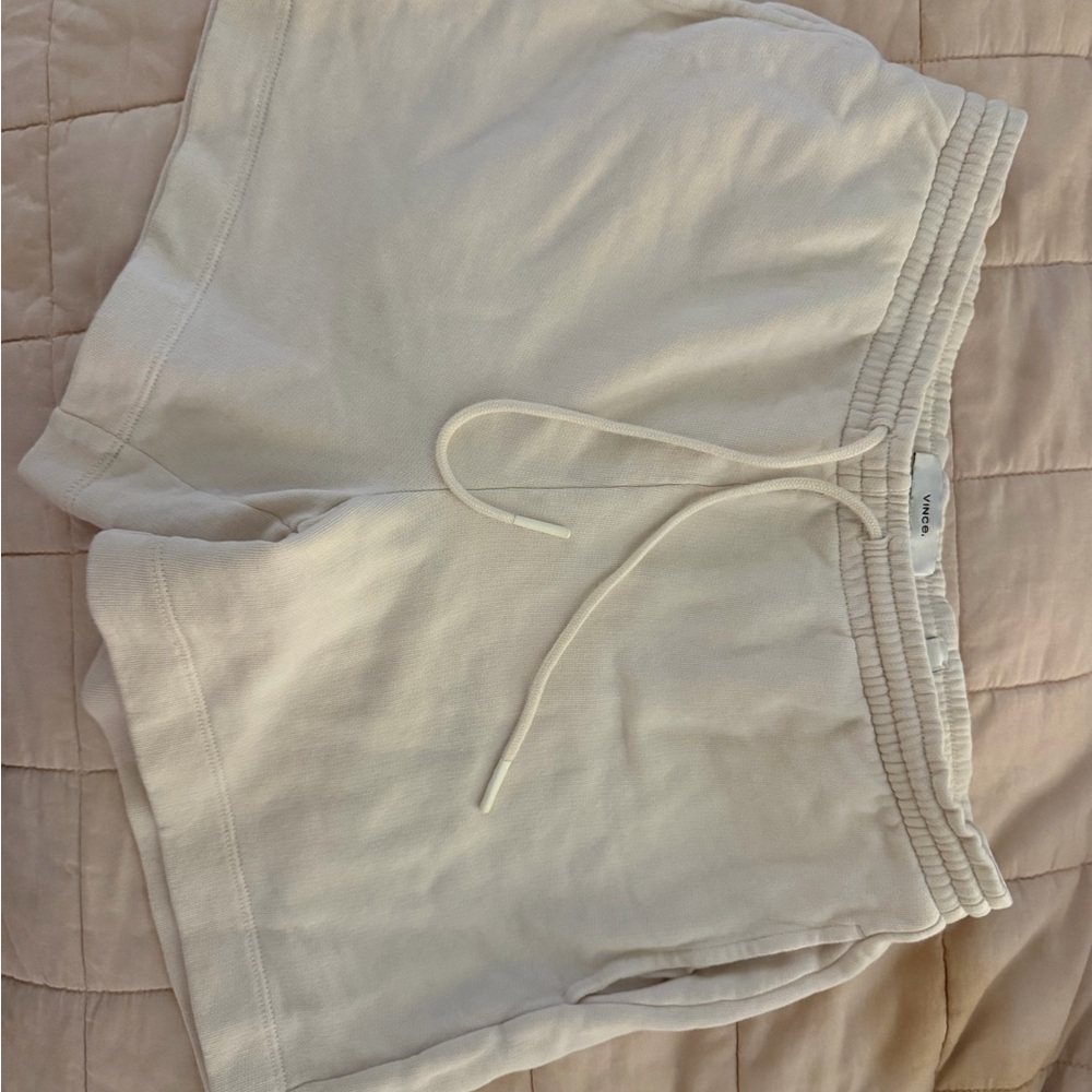 Vince Cream Drawstring Lounge Shorts - Picture 2 of 5